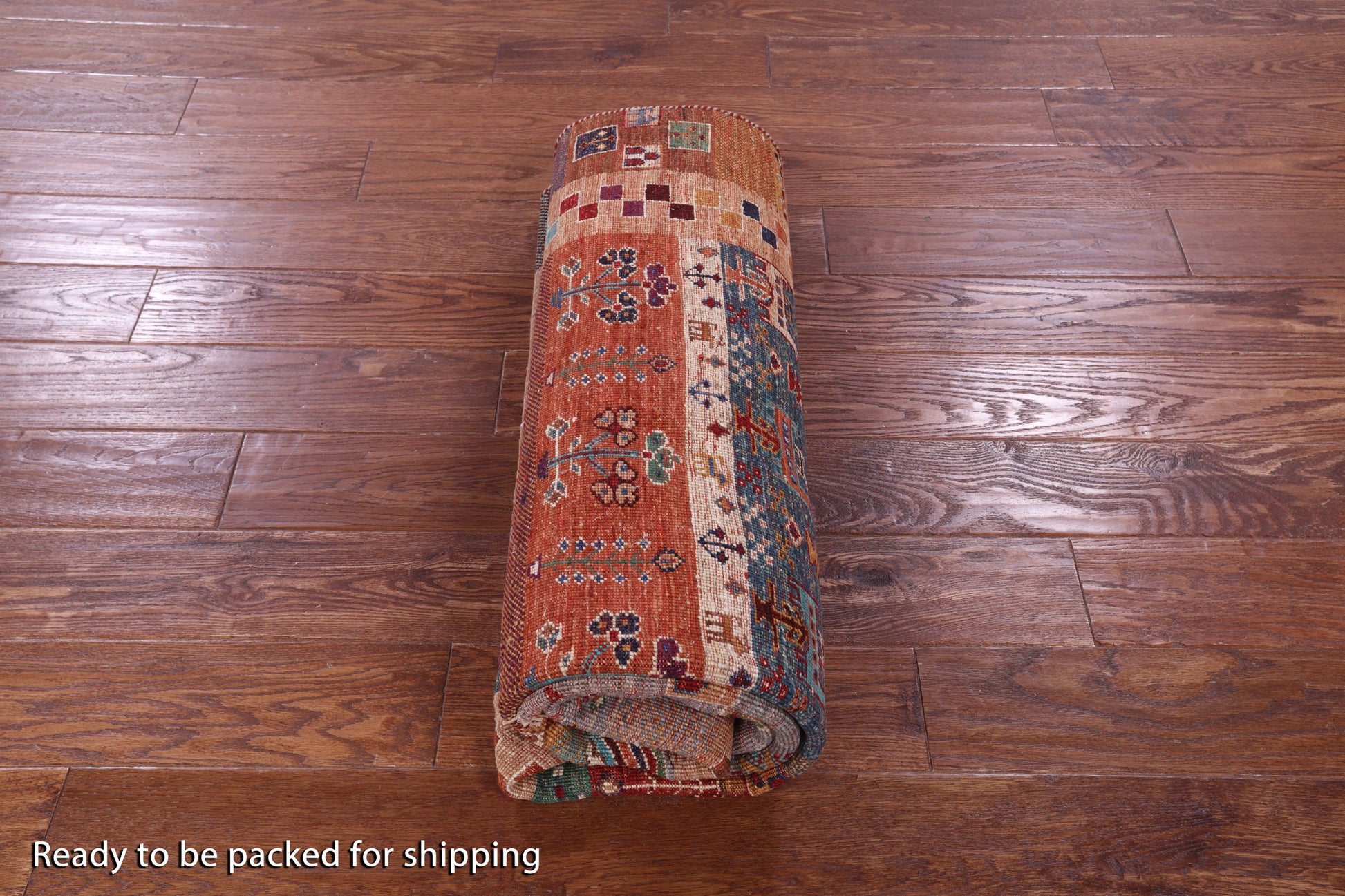 Tribal Persian Gabbeh Hand Knotted Wool Rug - 5' 1" X 6' 6" - Golden Nile