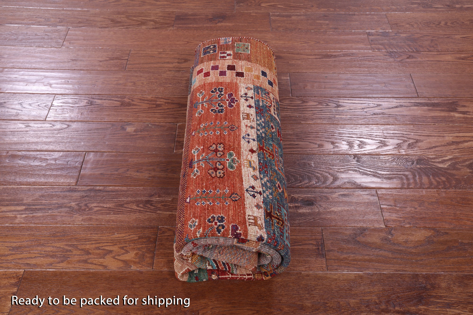 Tribal Persian Gabbeh Hand Knotted Wool Rug - 5' 1" X 6' 6" - Golden Nile