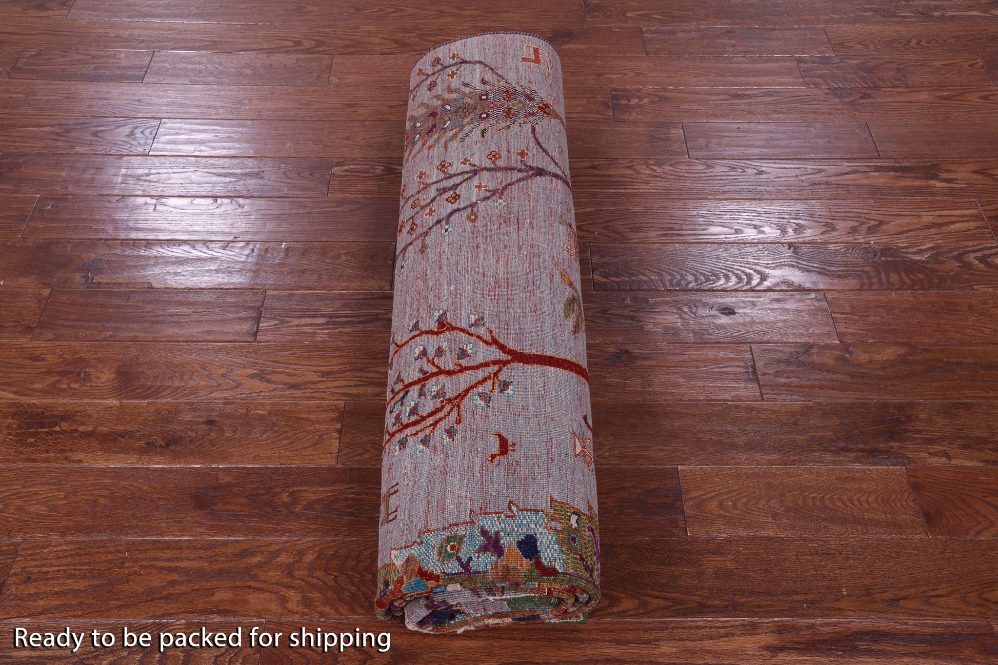 Grey Tribal Persian Gabbeh Hand Knotted Wool Rug - 7' 11" X 9' 10" - Golden Nile
