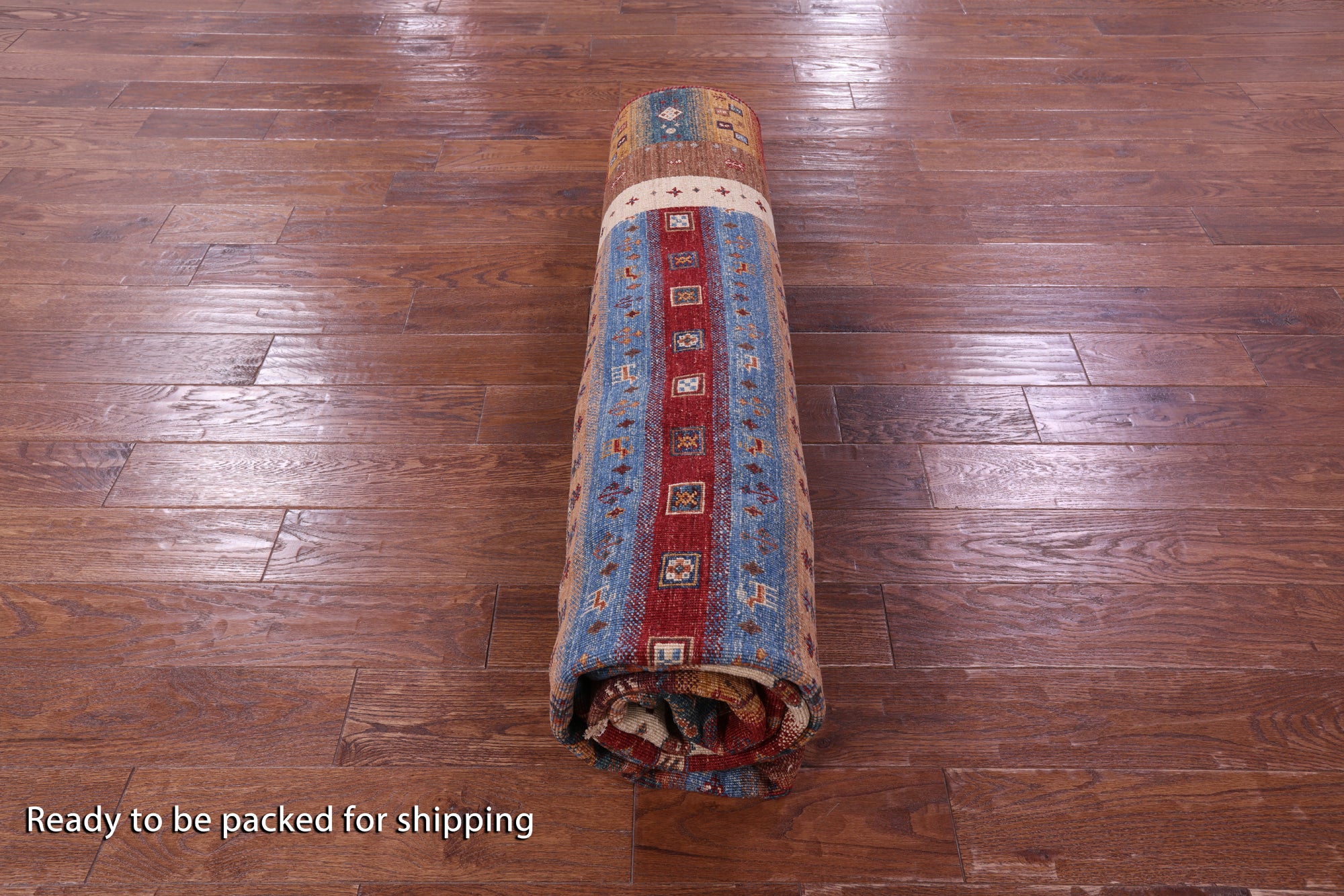 Persian Gabbeh Tribal Hand Knotted Wool Rug - 8' 0" X 10' 0" - Golden Nile
