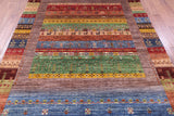 Persian Gabbeh Tribal Hand Knotted Wool Rug - 6' 8" X 9' 7" - Golden Nile