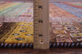 Persian Gabbeh Tribal Hand Knotted Wool Rug - 6' 8" X 9' 7" - Golden Nile