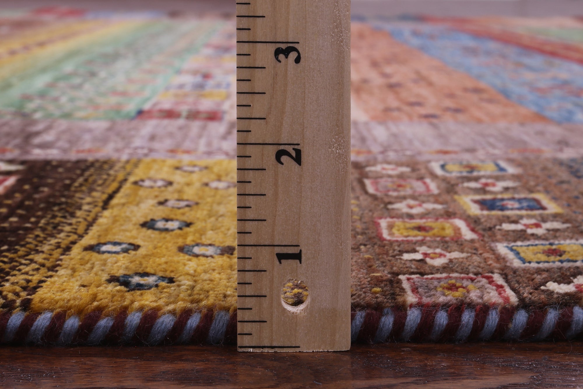 Persian Gabbeh Tribal Hand Knotted Wool Rug - 6' 8" X 9' 7" - Golden Nile