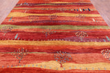 Tribal Persian Gabbeh Hand Knotted Wool Rug - 9' 8" X 13' 5" - Golden Nile
