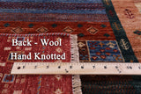 Persian Tribal Gabbeh Handmade Wool Runner Rug - 2' 8" X 9' 8" - Golden Nile