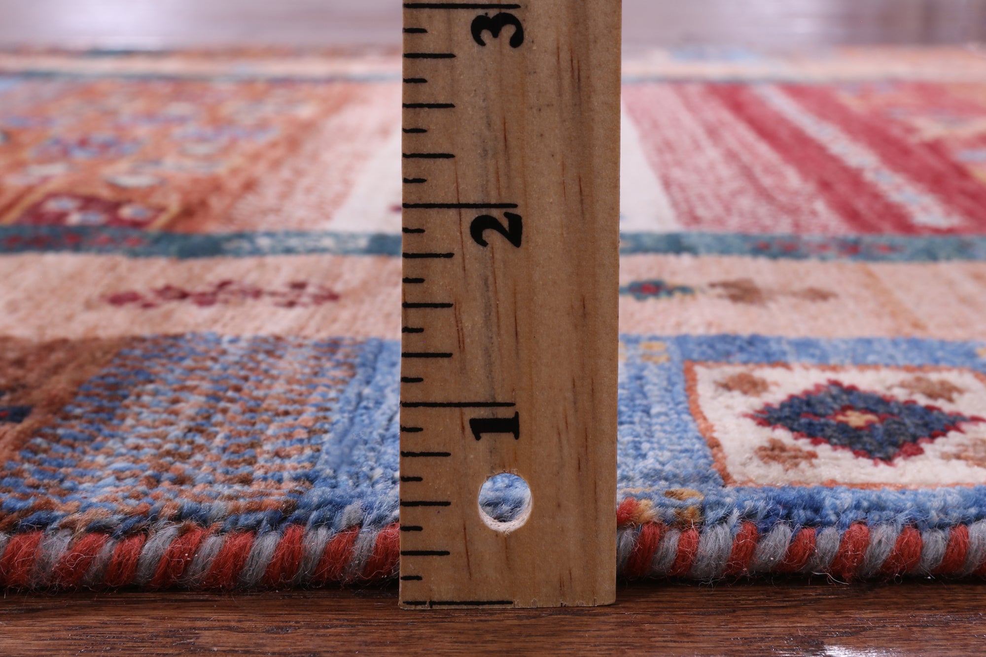 Persian Tribal Gabbeh Handmade Wool Runner Rug - 2' 8" X 9' 8" - Golden Nile