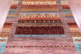Persian Gabbeh Tribal Hand Knotted Wool Rug - 5' 8" X 7' 11" - Golden Nile