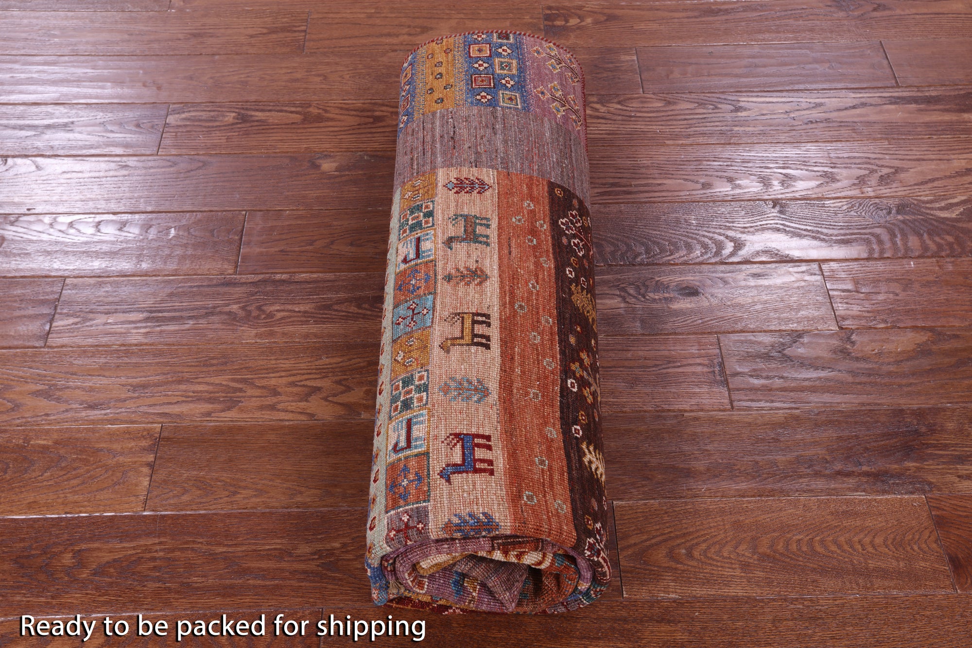 Persian Gabbeh Tribal Hand Knotted Wool Rug - 5' 8" X 7' 11" - Golden Nile