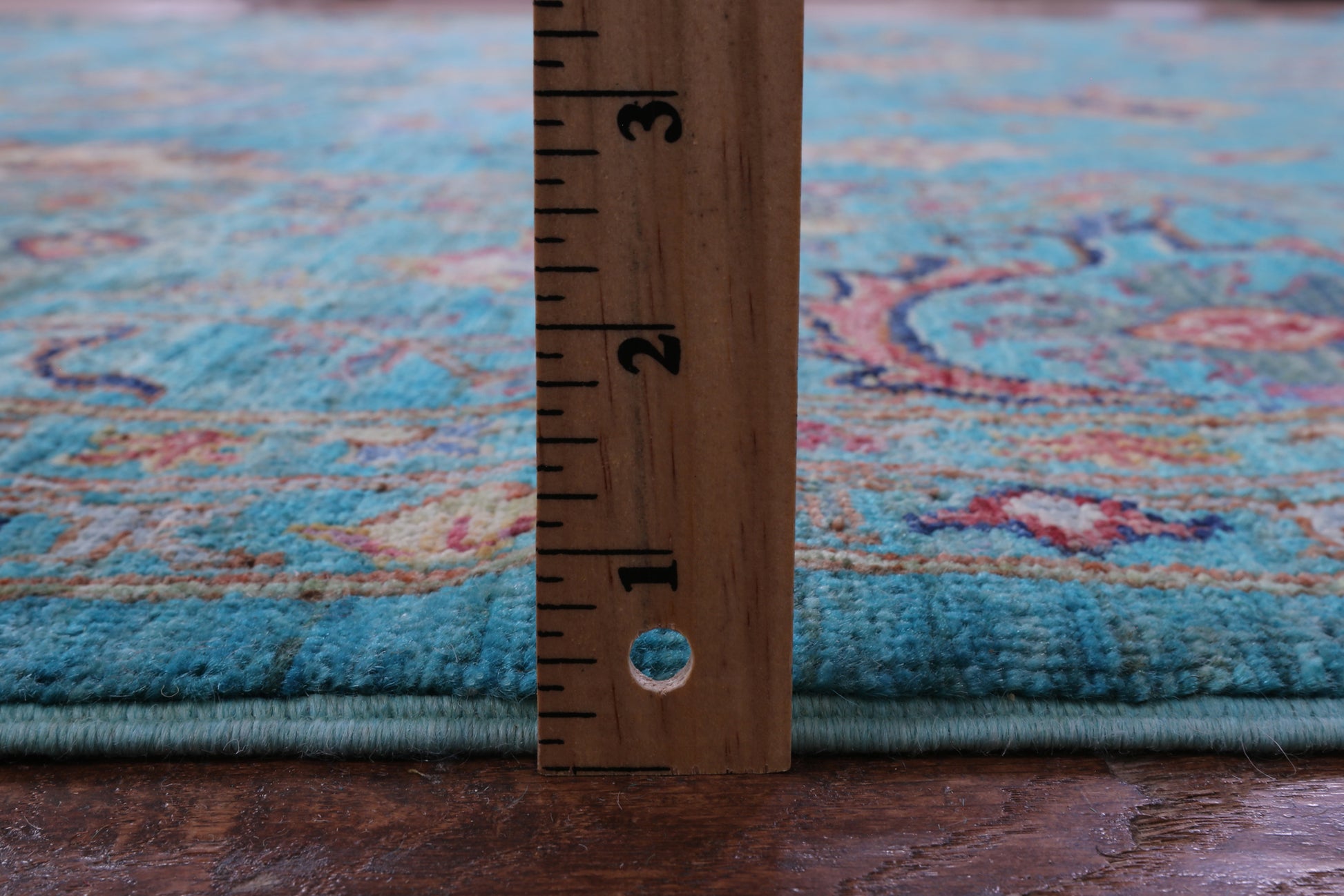Blue Peshawar Hand Knotted Wool Rug - 8' 11" X 12' 5" - Golden Nile