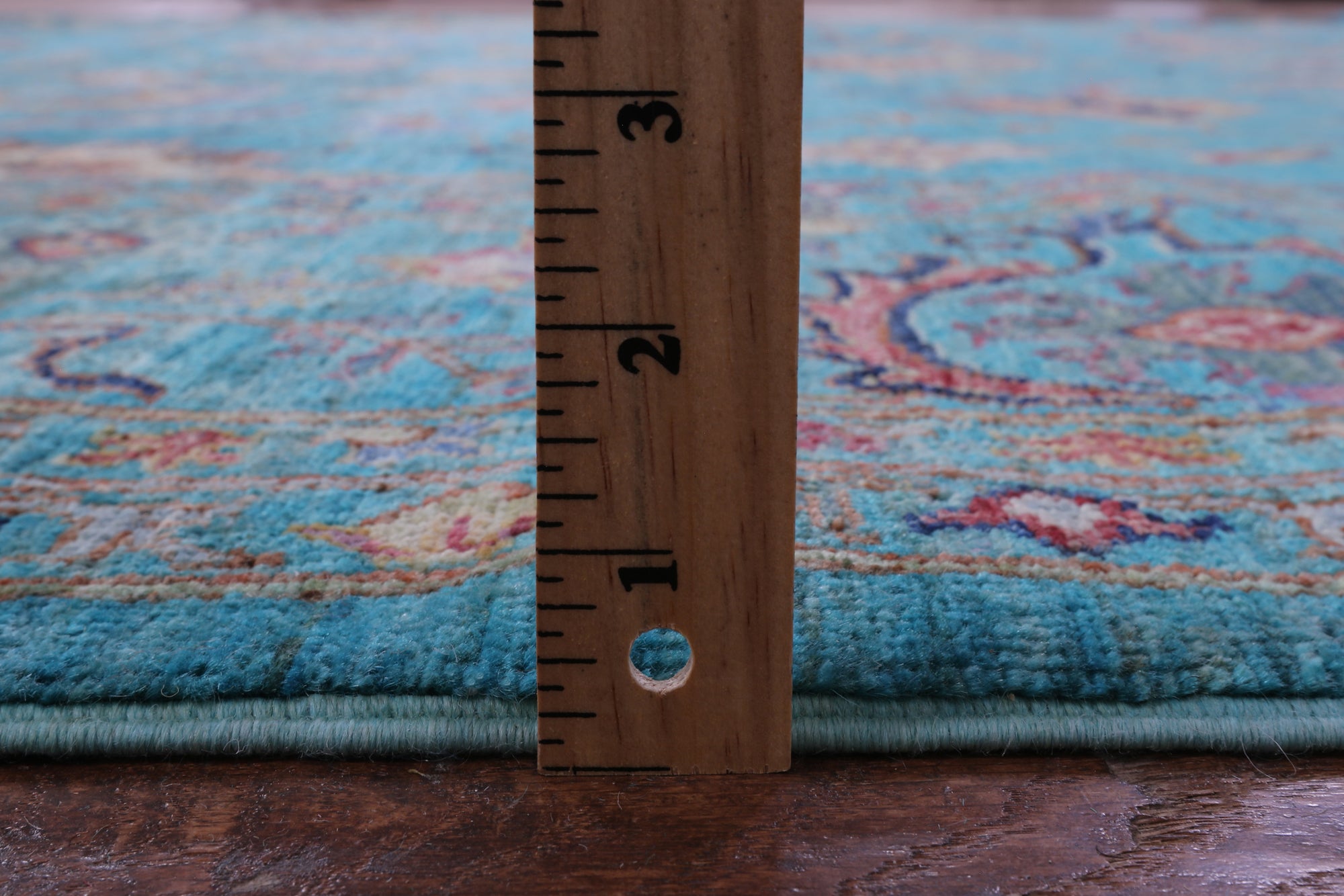 Blue Peshawar Hand Knotted Wool Rug - 8' 11" X 12' 5" - Golden Nile