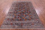 Turkmen Ersari Hand Knotted Wool Rug - 6' 10" X 9' 11" - Golden Nile