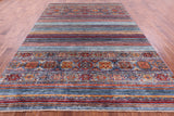 Khorjin Persian Gabbeh Hand Knotted Wool Rug - 8' 0" X 11' 4" - Golden Nile