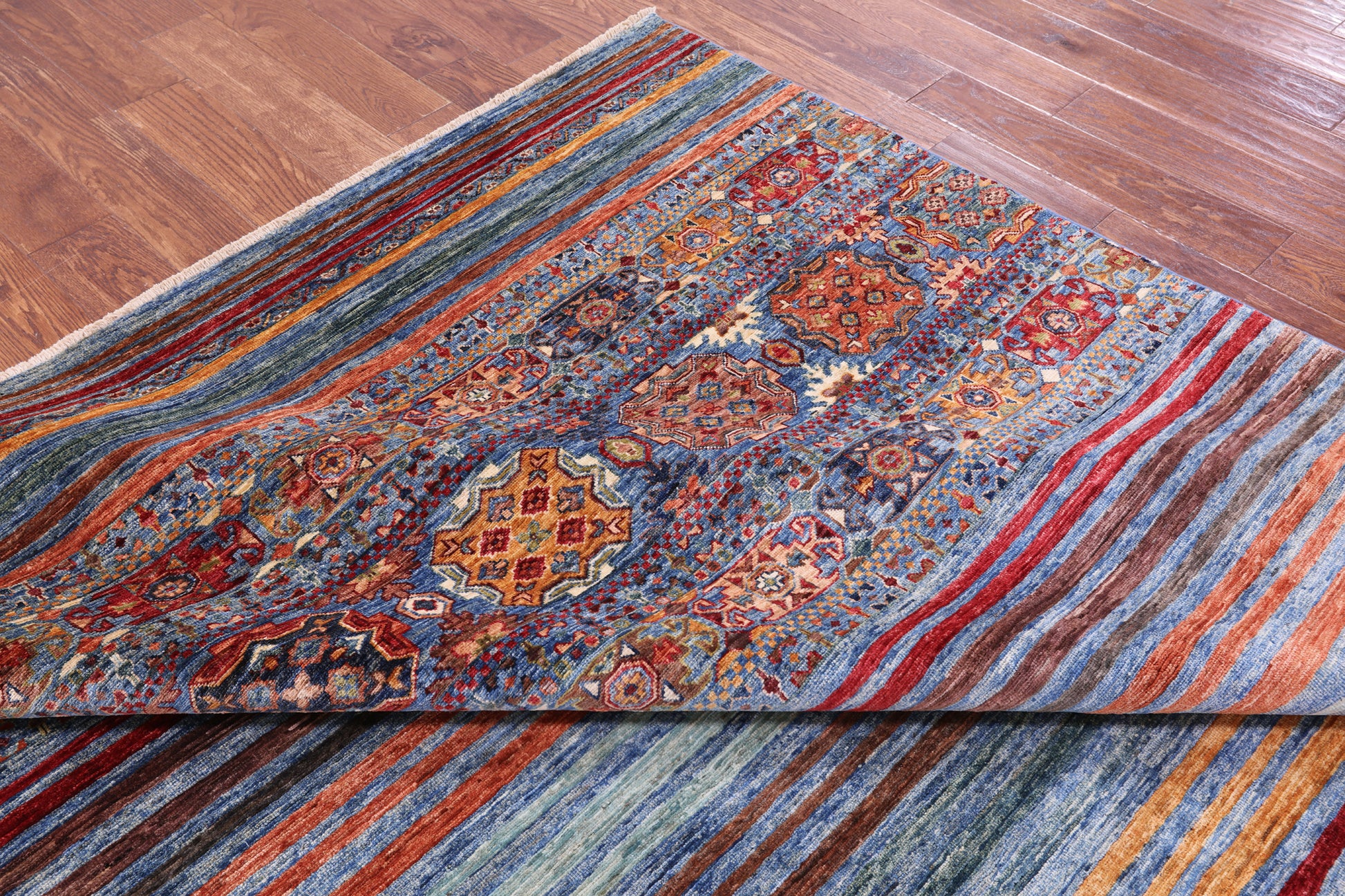Khorjin Persian Gabbeh Hand Knotted Wool Rug - 8' 0" X 11' 4" - Golden Nile