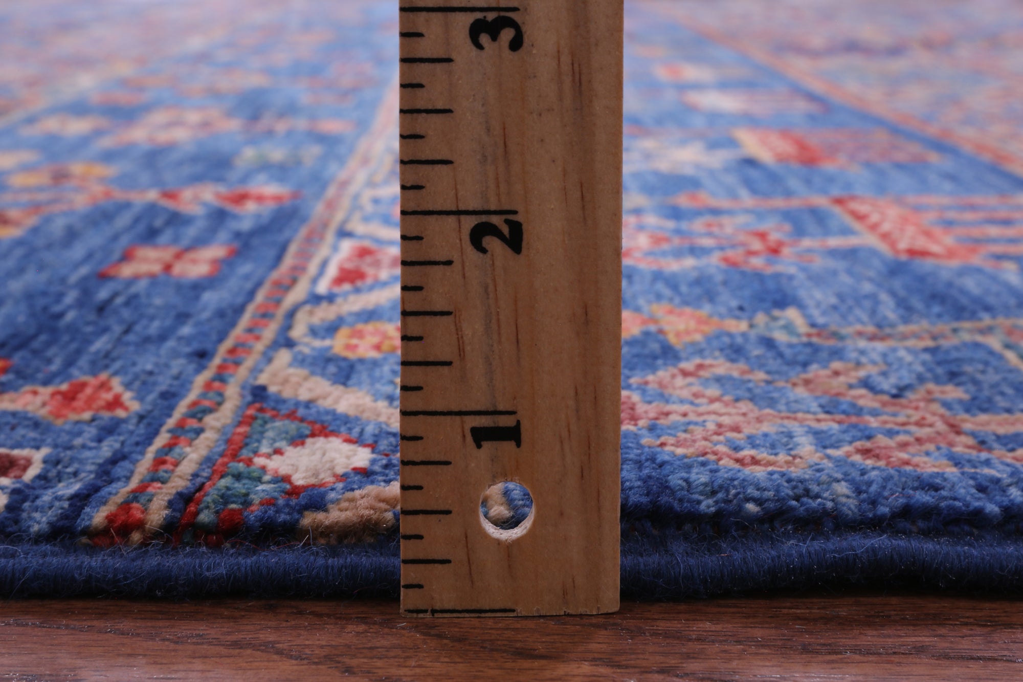 Blue Tribal Persian Gabbeh Hand Knotted Wool Rug - 5' 10" X 7' 10" - Golden Nile