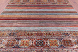 Khorjin Persian Gabbeh Hand Knotted Wool Rug - 8' 1" X 11' 4" - Golden Nile