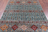 Khorjin Persian Gabbeh Hand Knotted Wool Rug - 5' 7" X 7' 7" - Golden Nile