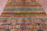 Khorjin Persian Gabbeh Hand Knotted Wool Rug - 5' 7" X 8' 0" - Golden Nile