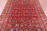 Red Tribal Persian Gabbeh Hand Knotted Wool Rug - 5' 6" X 8' 3" - Golden Nile