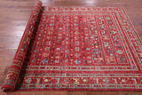 Red Tribal Persian Gabbeh Hand Knotted Wool Rug - 5' 6" X 8' 3" - Golden Nile