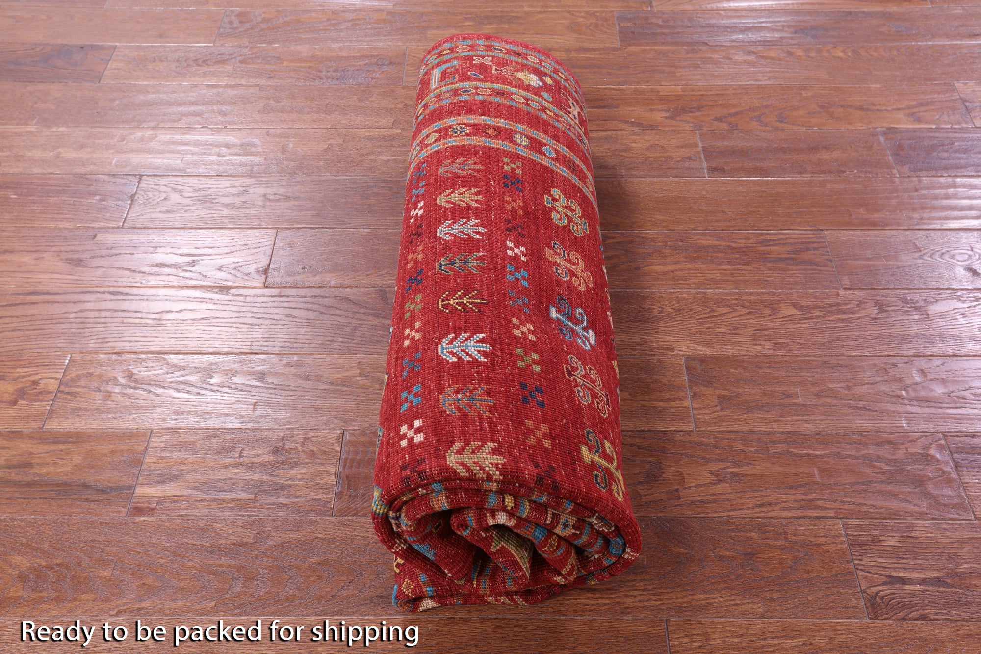 Red Tribal Persian Gabbeh Hand Knotted Wool Rug - 5' 6" X 8' 3" - Golden Nile