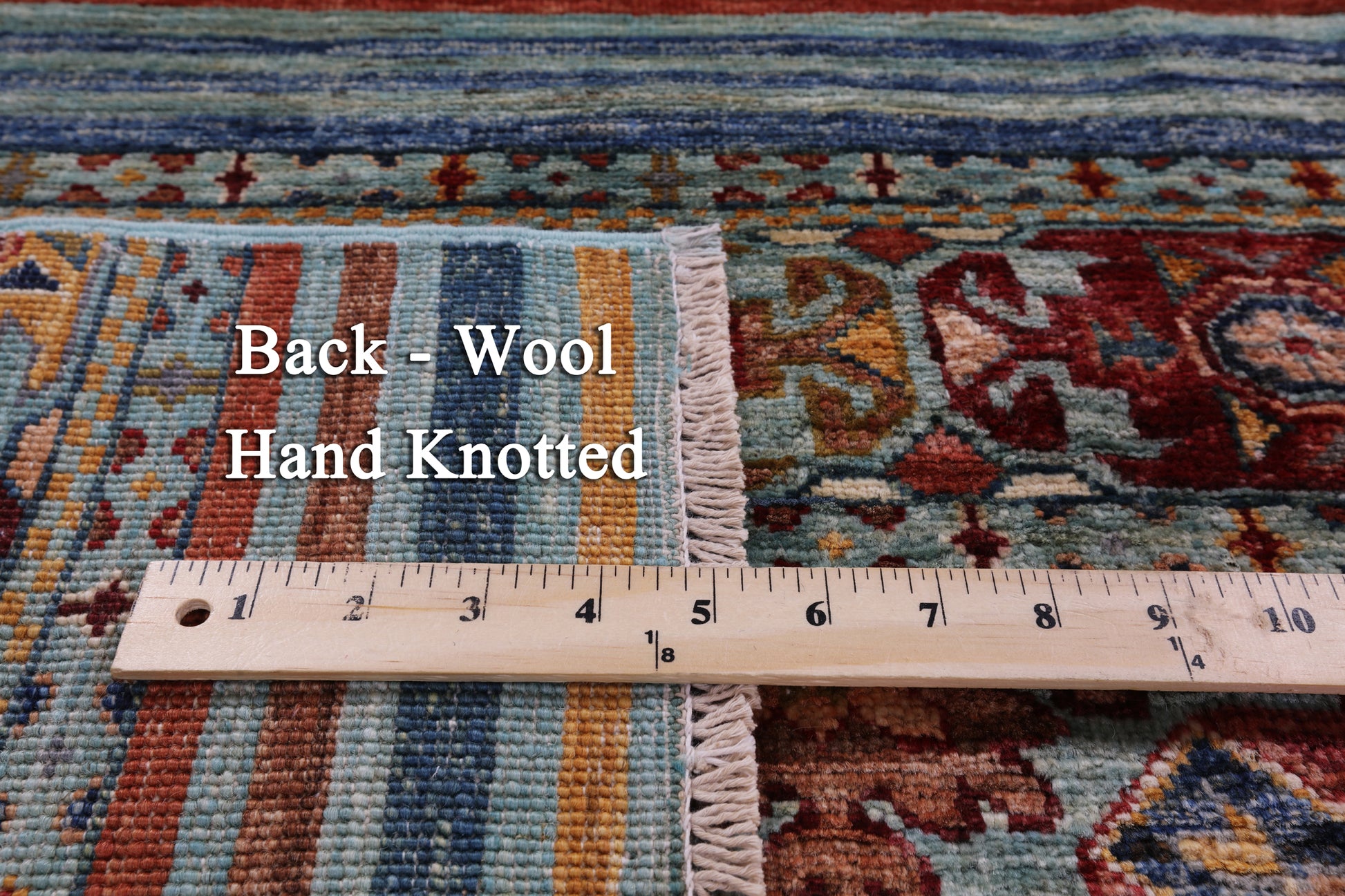 Khorjin Persian Gabbeh Hand Knotted Wool Rug - 5' 7" X 7' 10" - Golden Nile