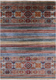 Khorjin Persian Gabbeh Hand Knotted Wool Rug - 5' 7" X 7' 10" - Golden Nile