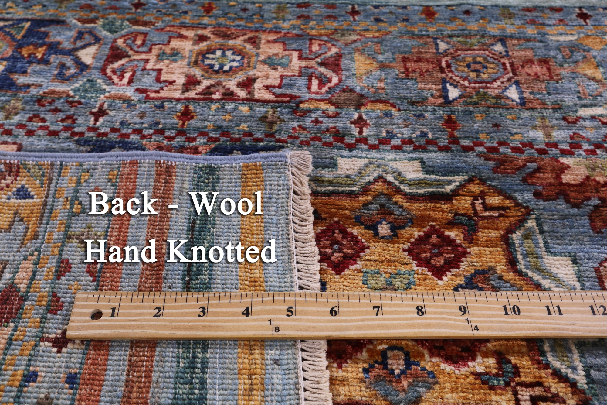 Khorjin Persian Gabbeh Hand Knotted Wool Rug - 5' 6" X 8' 5" - Golden Nile