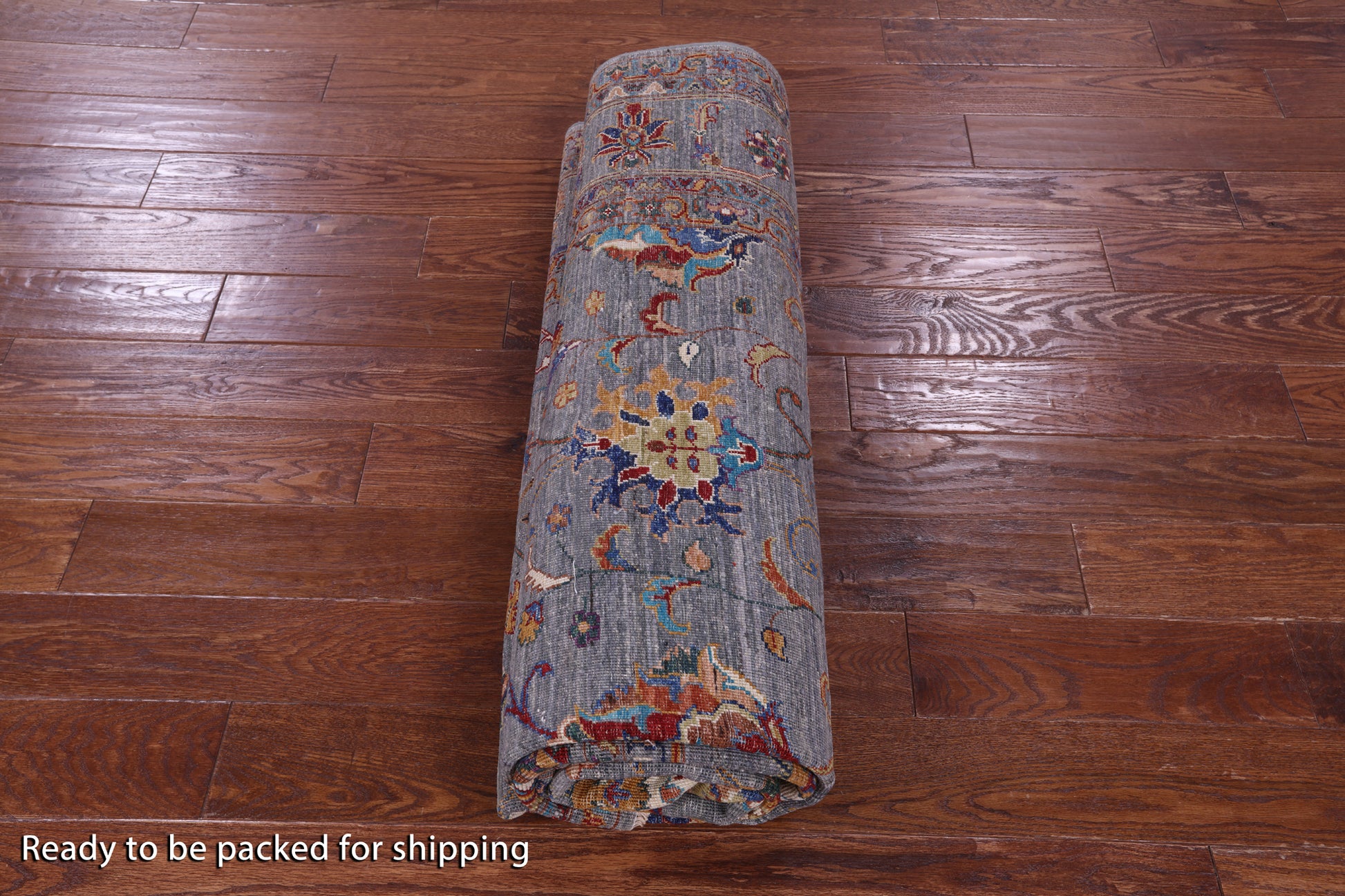 Grey Peshawar Hand Knotted Wool Rug - 6' 10" X 10' 0" - Golden Nile
