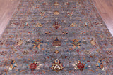 Grey Peshawar Hand Knotted Wool Rug - 6' 10" X 10' 0" - Golden Nile