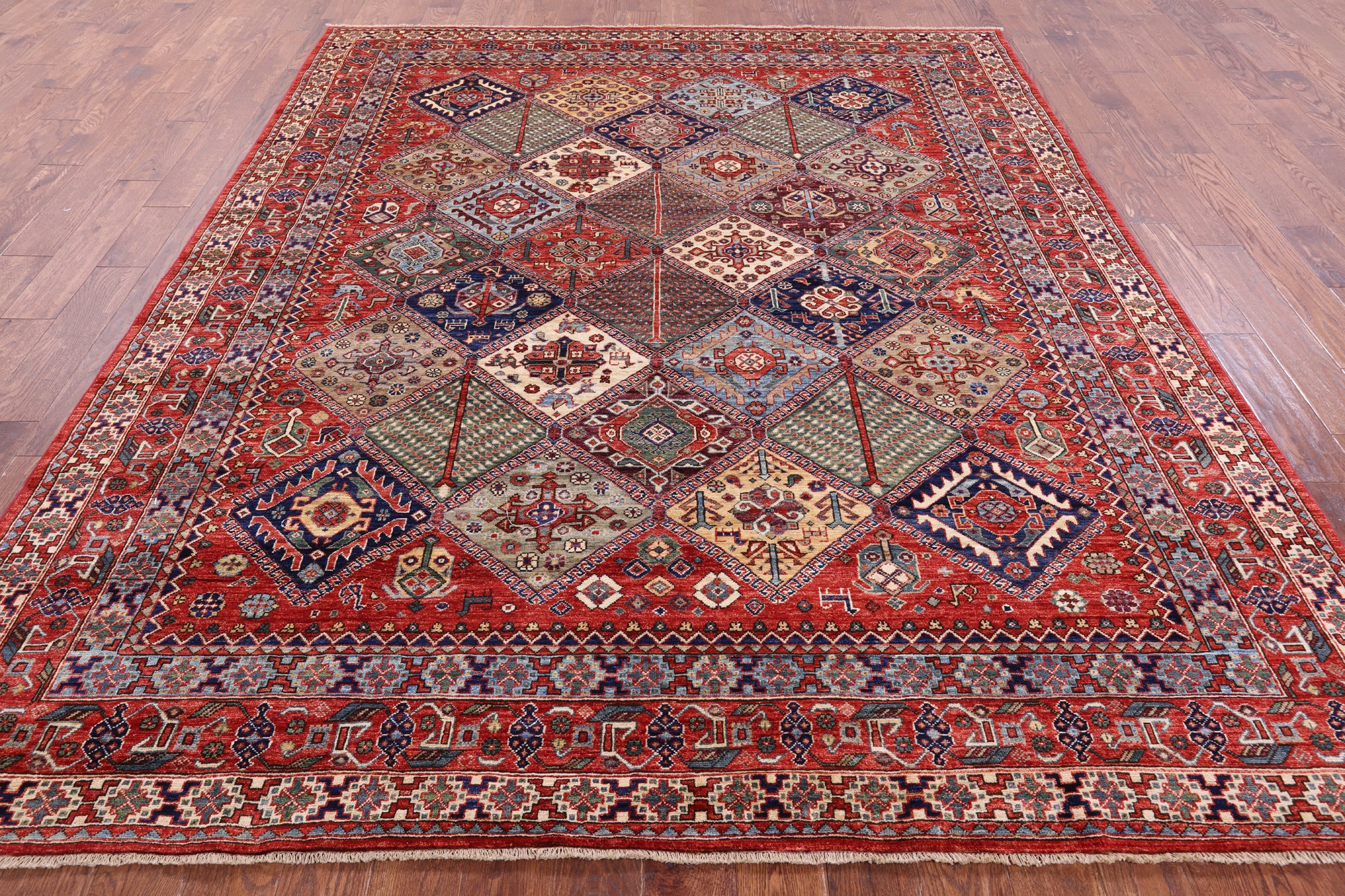 Persian Fine Serapi Hand Knotted Wool Rug - 8' 1" X 9' 9" - Golden Nile