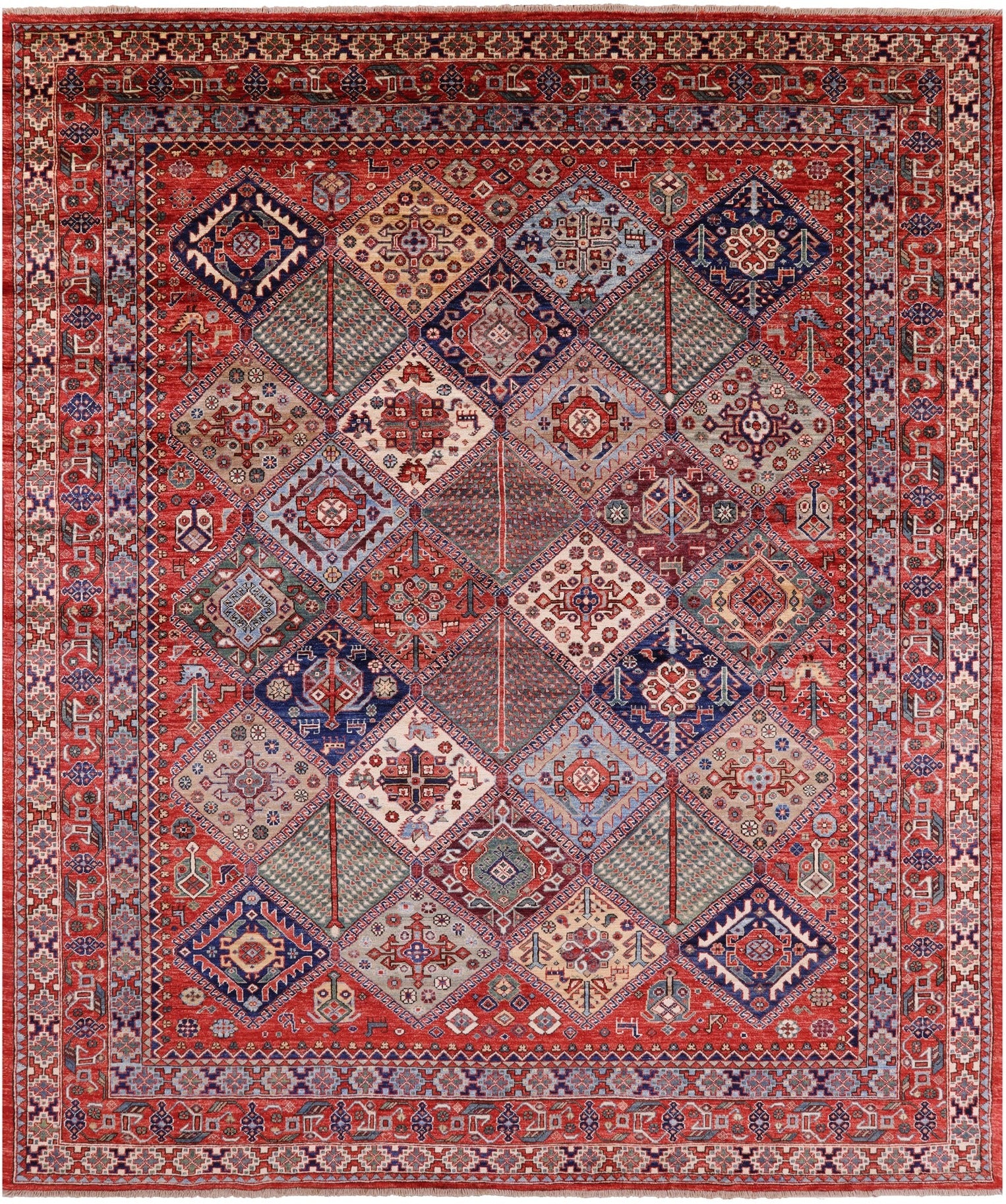 Persian Fine Serapi Hand Knotted Wool Rug - 8' 1" X 9' 9" - Golden Nile