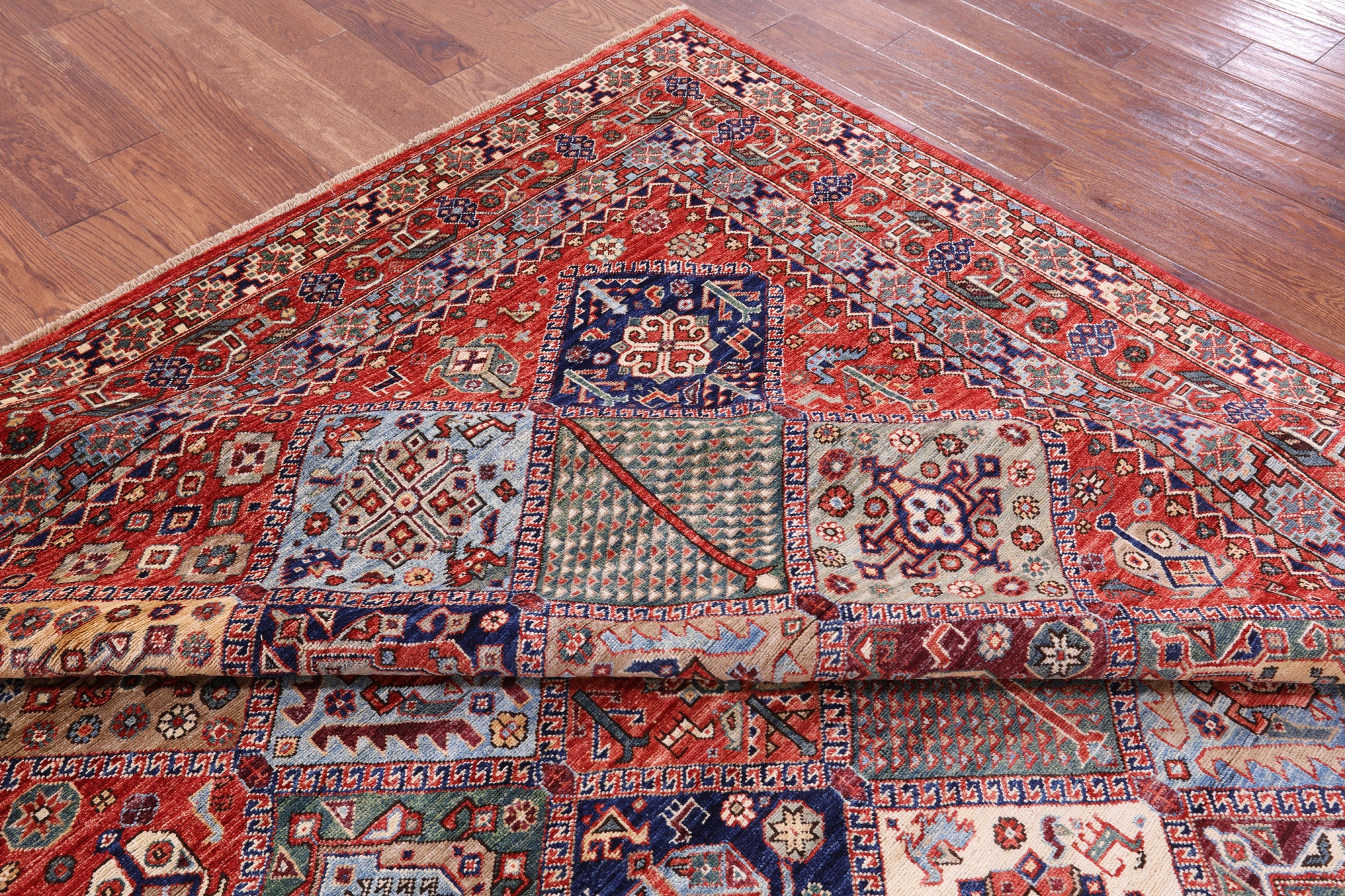Persian Fine Serapi Hand Knotted Wool Rug - 8' 1" X 9' 9" - Golden Nile
