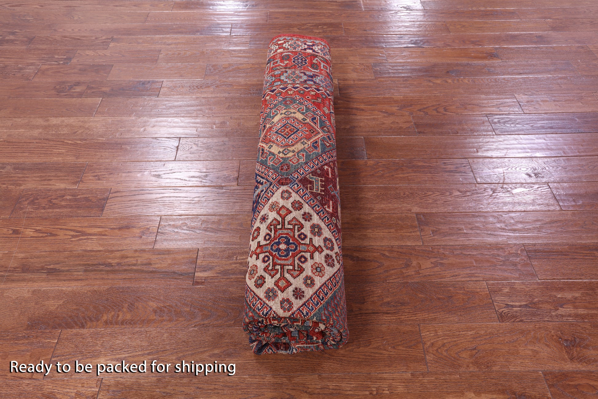 Persian Fine Serapi Hand Knotted Wool Rug - 8' 1" X 9' 9" - Golden Nile