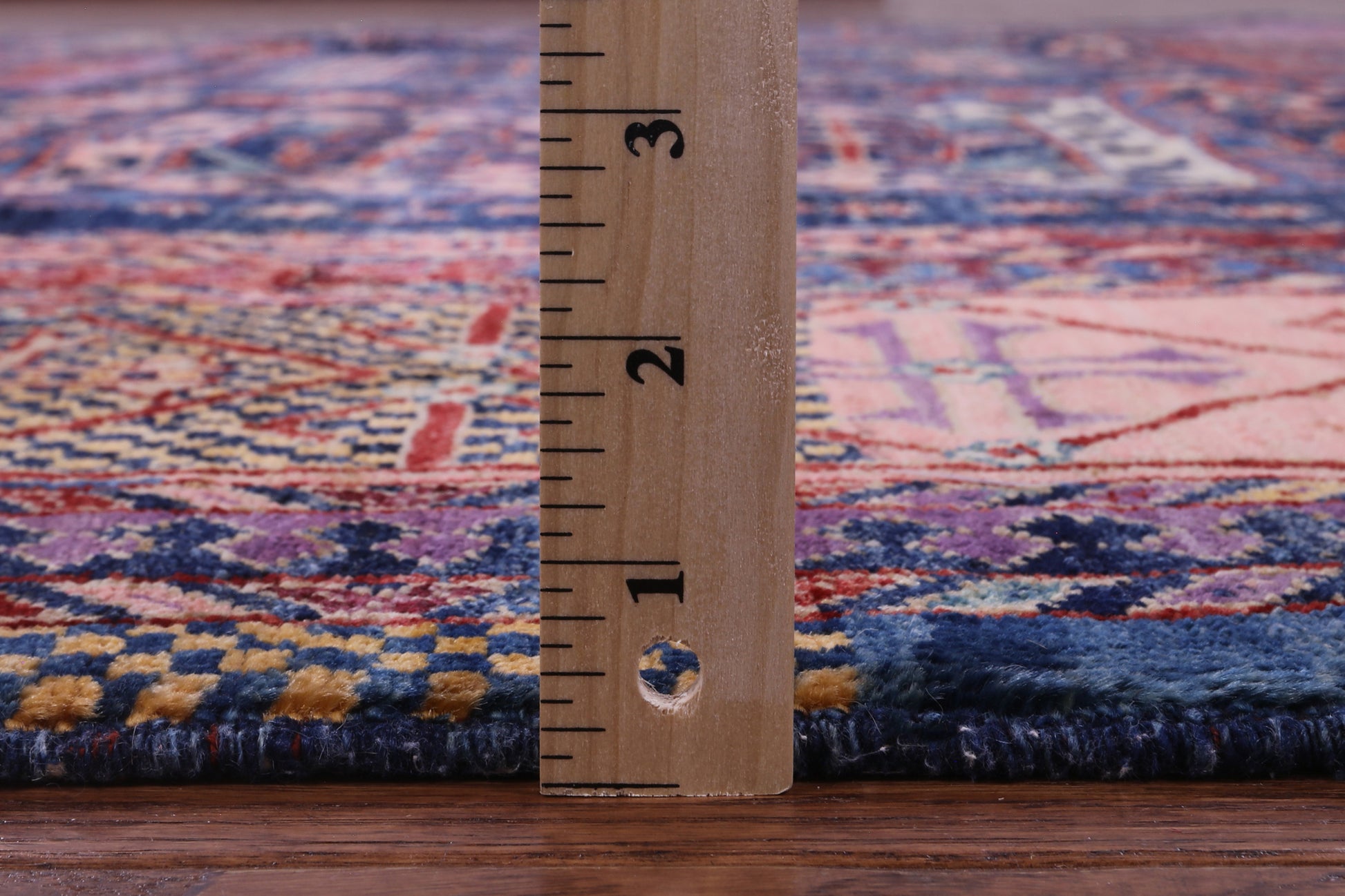 Blue Persian Fine Serapi Handmade Wool Rug - 8' 3" X 9' 9" - Golden Nile