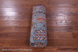 Blue Persian Fine Serapi Handmade Wool Rug - 5' 1" X 6' 10" - Golden Nile