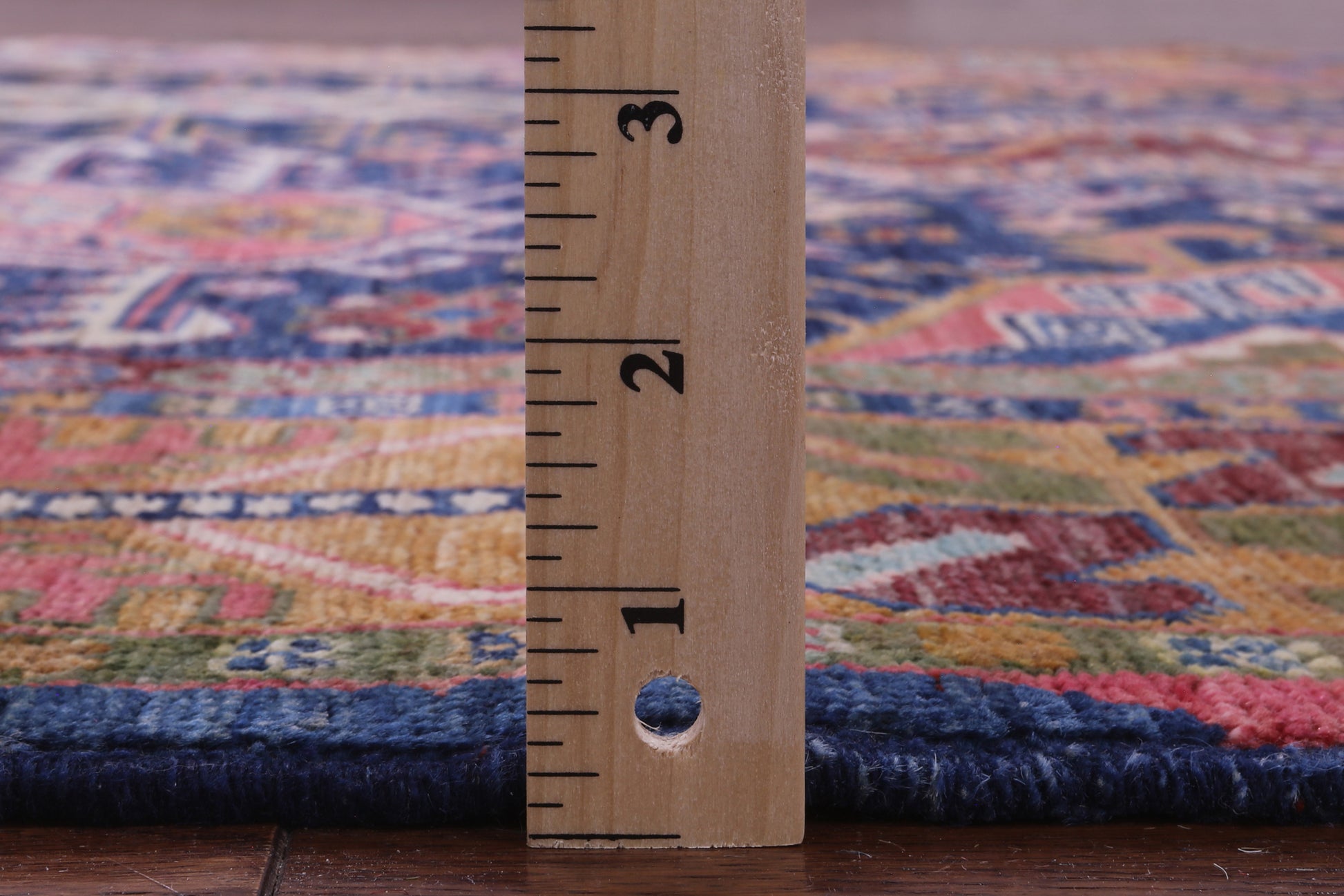 Blue Persian Fine Serapi Hand Knotted Wool Rug - 4' 11" X 7' 1" - Golden Nile