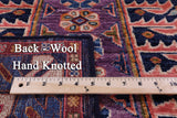 Blue Persian Fine Serapi Hand Knotted Wool Rug - 4' 10" X 6' 7" - Golden Nile