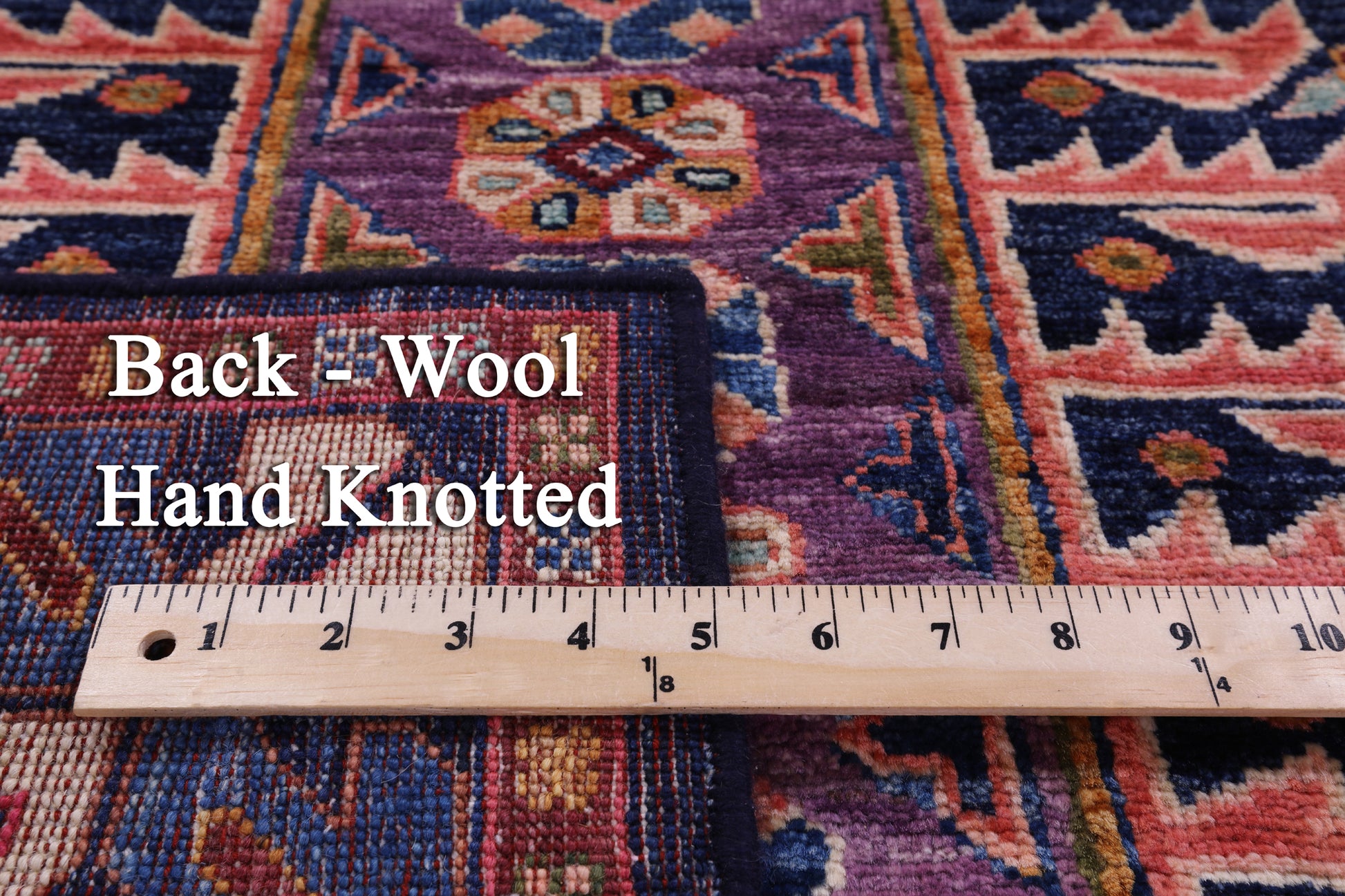 Blue Persian Fine Serapi Hand Knotted Wool Rug - 4' 10" X 6' 7" - Golden Nile
