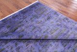 Purple Full Pile Overdyed Hand Knotted Wool Area Rug - 8' 1" X 10' 1" - Golden Nile