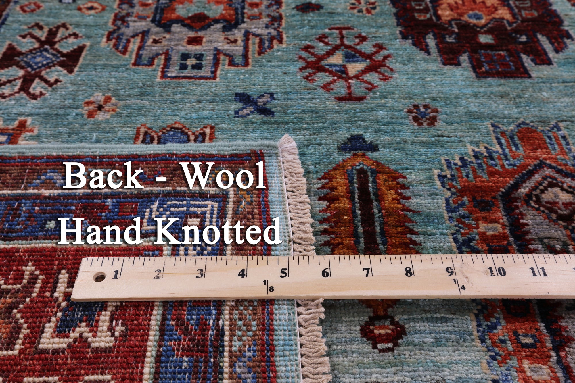 Blue Turkmen Ersari Hand Knotted Wool Rug - 4' 11" X 6' 10" - Golden Nile