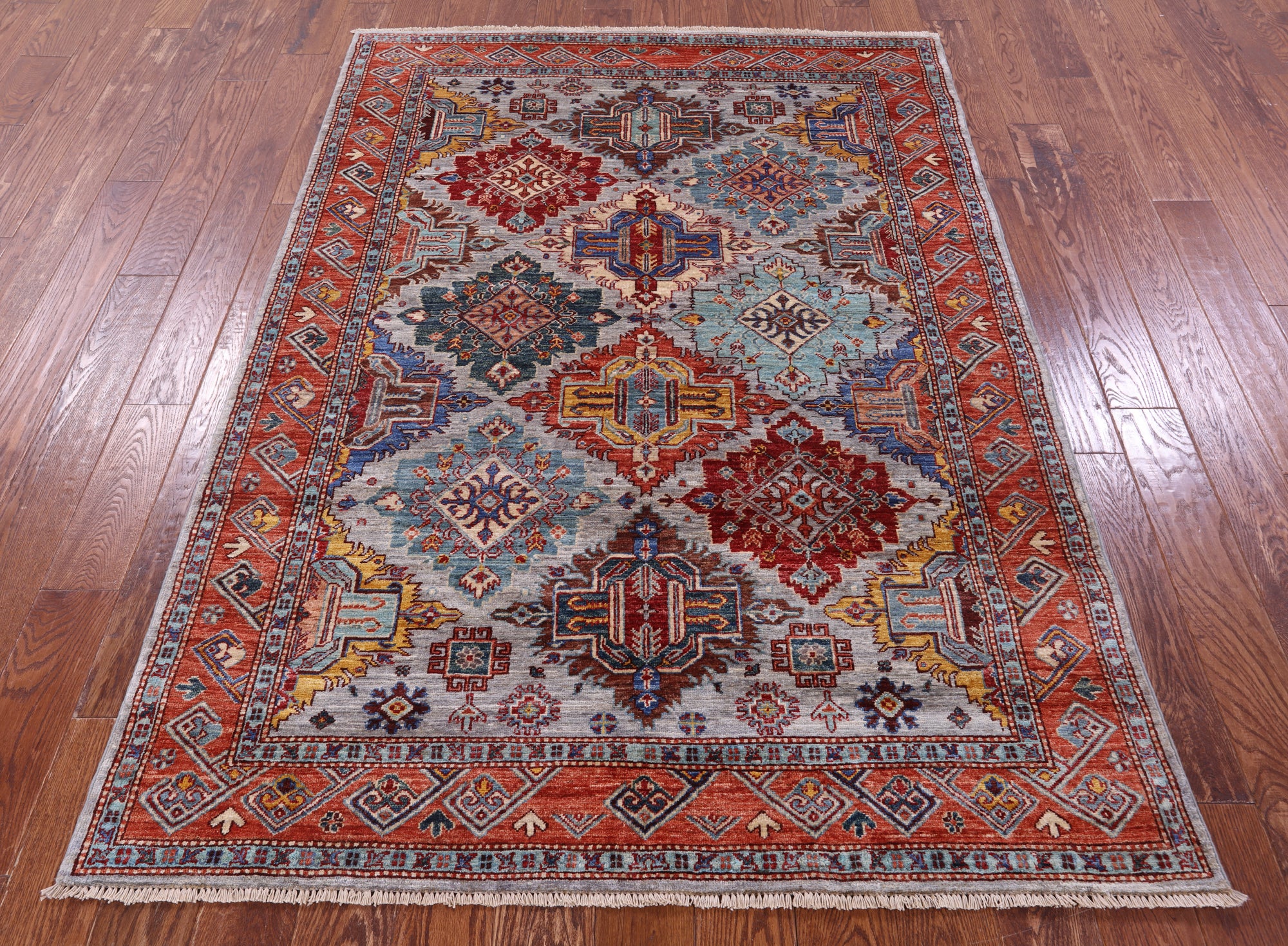 Persian Fine Serapi Hand Knotted Wool Rug - 4' 11" X 6' 11" - Golden Nile