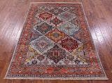 Persian Fine Serapi Hand Knotted Wool Rug - 4' 11" X 6' 11" - Golden Nile