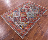 Persian Fine Serapi Hand Knotted Wool Rug - 4' 11" X 6' 11" - Golden Nile