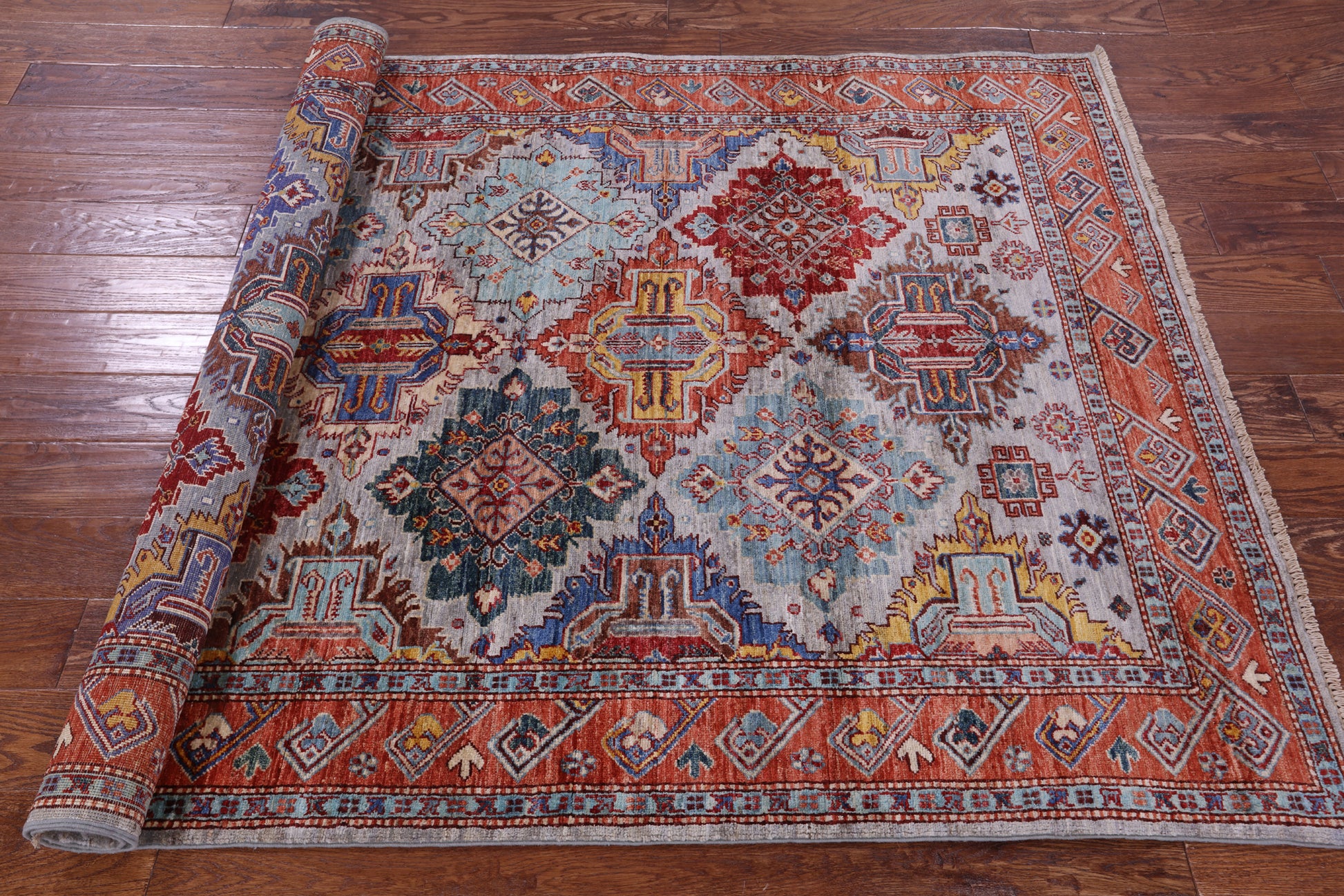 Persian Fine Serapi Hand Knotted Wool Rug - 4' 11" X 6' 11" - Golden Nile