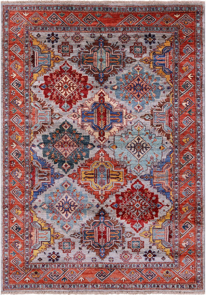 Persian Fine Serapi Hand Knotted Wool Rug - 4' 11" X 6' 11" - Golden Nile