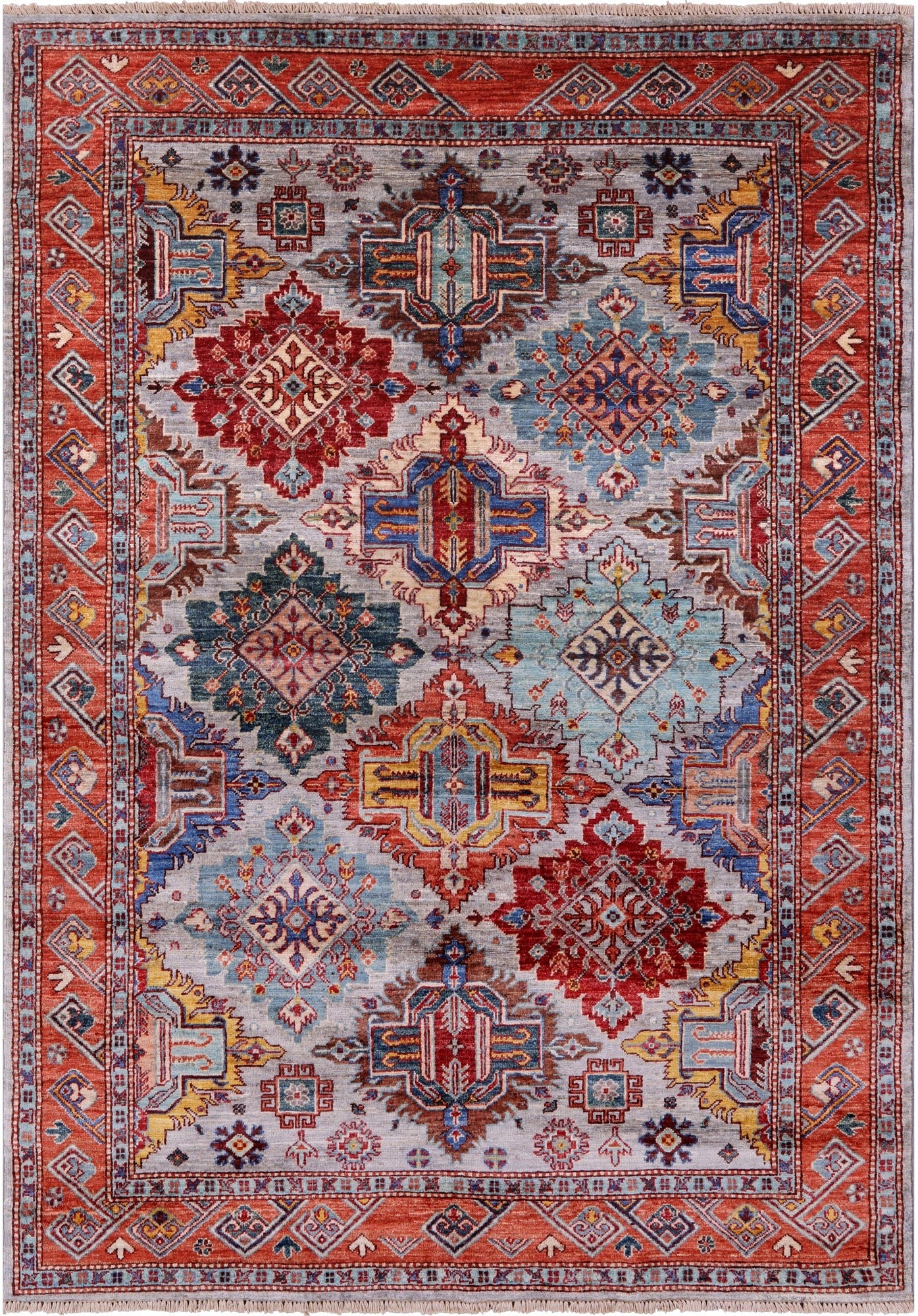 Persian Fine Serapi Hand Knotted Wool Rug - 4' 11" X 6' 11" - Golden Nile