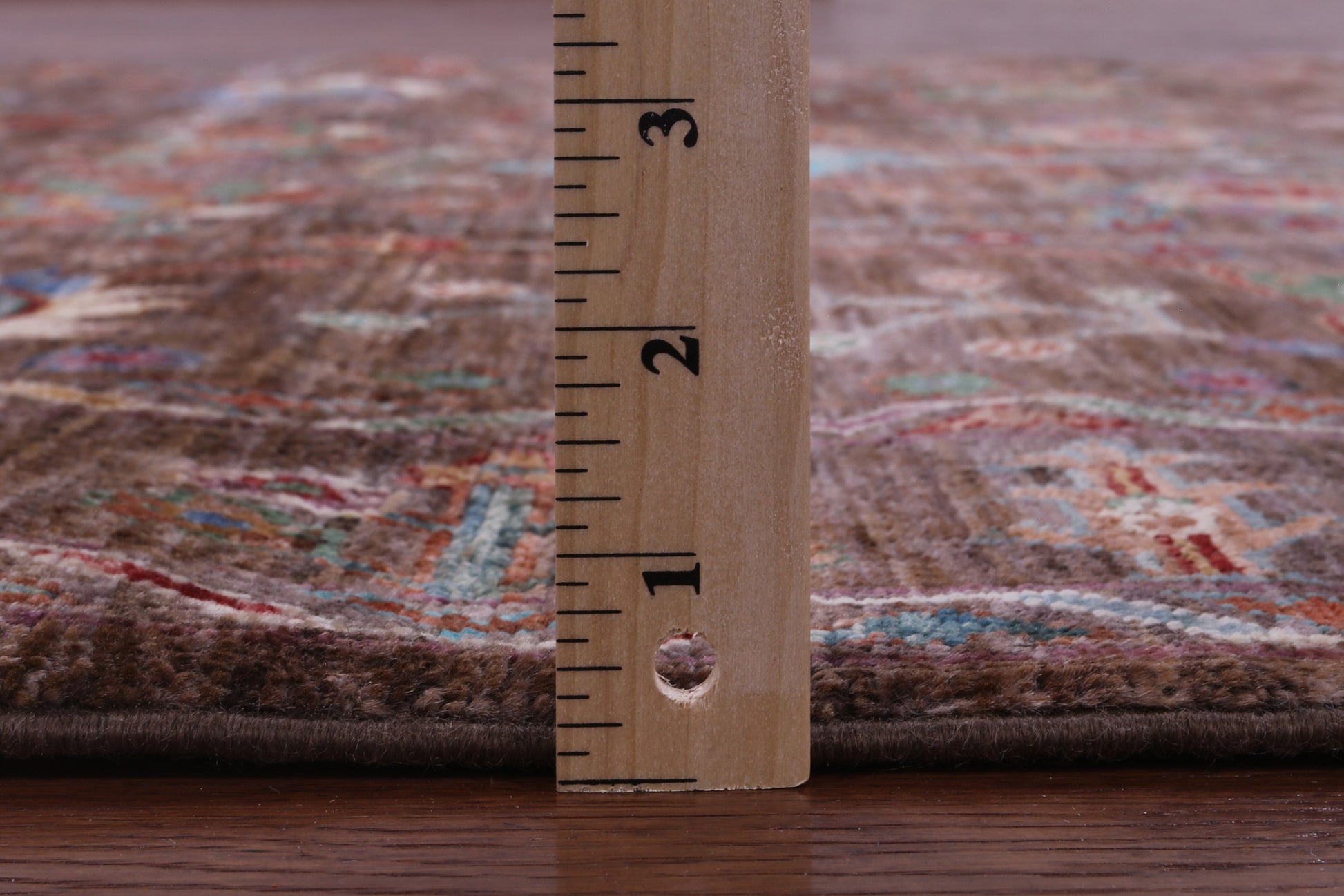 Brown Peshawar Hand Knotted Wool Rug - 4' 10" X 6' 10" - Golden Nile