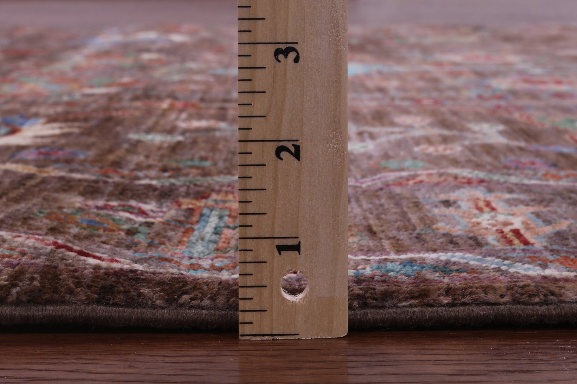 Brown Peshawar Hand Knotted Wool Rug - 4' 10" X 6' 10" - Golden Nile