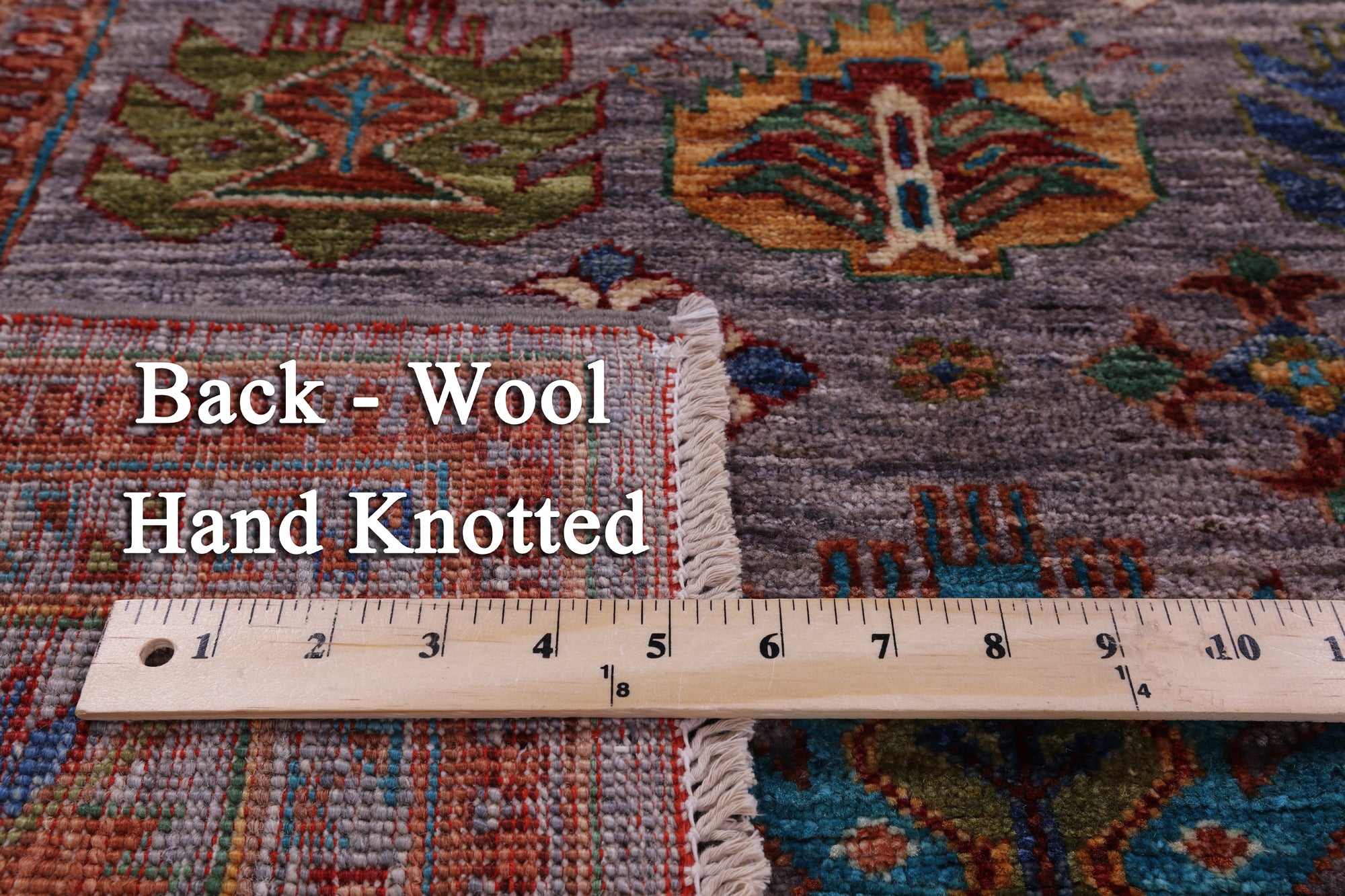 Turkmen Ersari Hand Knotted Wool Rug - 5' 2" X 6' 7" - Golden Nile