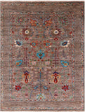 Peshawar Hand Knotted Wool Rug - 5' 1" X 6' 8" - Golden Nile